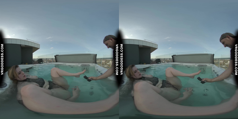 Hot Babe Melonie Rooftop Jacuzzi Dildo Masturbation - Image 8