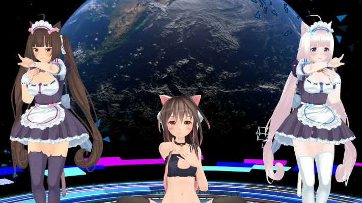 Nekopara VR Sex Dance - Hot Animated Threesome - Image 2