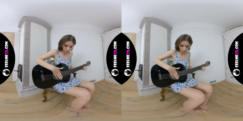 Rebeka Ruby After Guitar Lesson Plays With A Pink Vibrator - Image 1