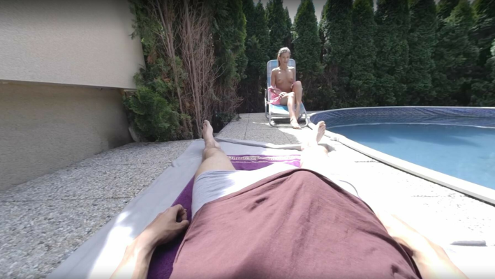 Romance In The Garden - Blonde Outdoor Sex - Image 1