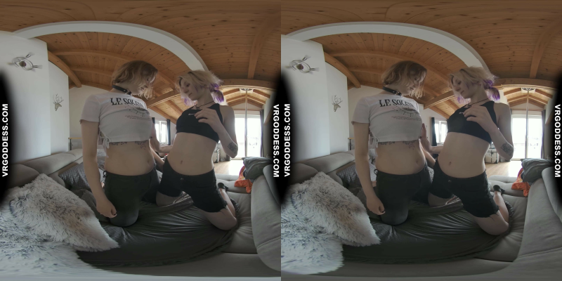 Blonde Spinner Ingrida Eats Dianas Pussy Rainy Day After The Beach - Image 1