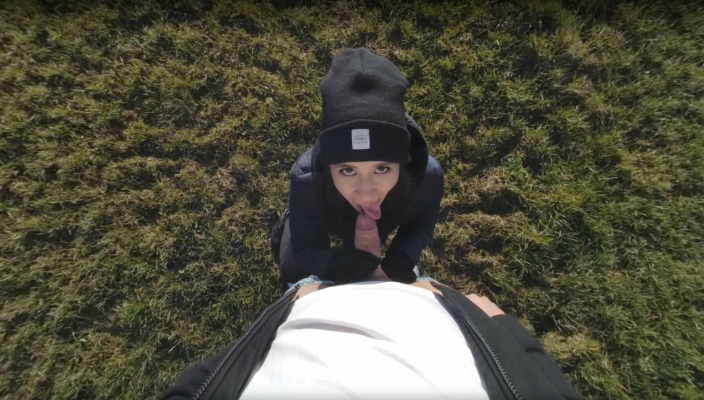 Paula Shy Wild Blowjob Adventure Outdoors - Image 4