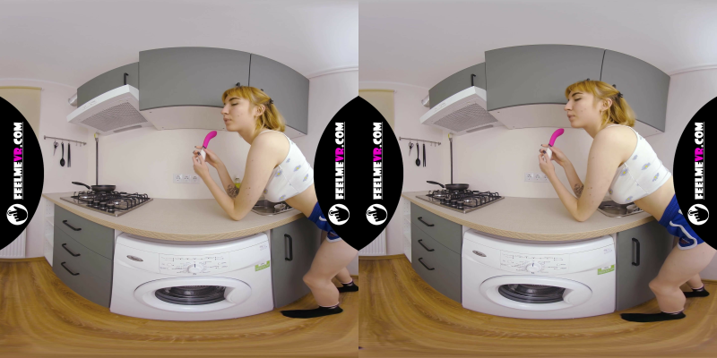 VR180 Video With Big Tits Teen Lilly Mays Masturbates With Pink Dildo - Image 1