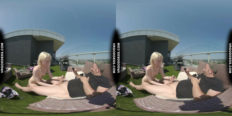 Skinny Pale Ingrida Giving Me Risky Public Rooftop Blowjob Getting Caught Letting Me Cum On Her Tits - Image 2