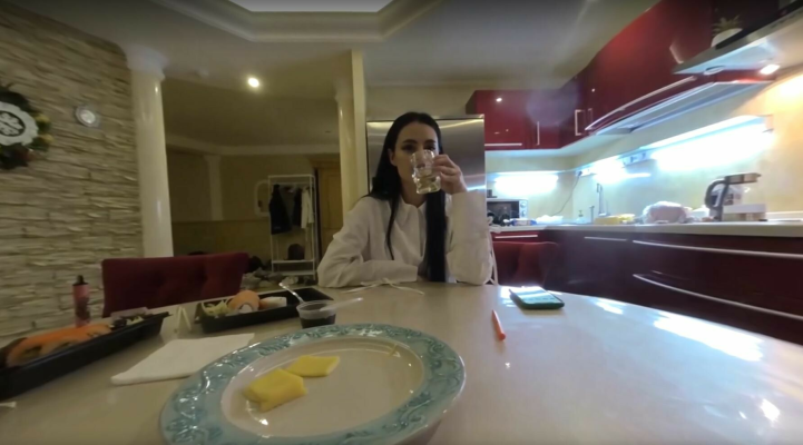 Sweet Blowjob By Big Tits Baby Katrin After Shoots - Image 1