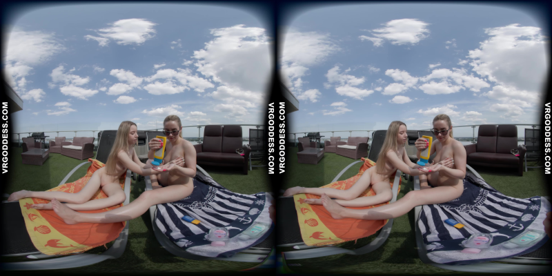 Babyhunterz With Her New Friend Kitty Kate Sunbathing Nude And Touching Under The Sun - Image 3