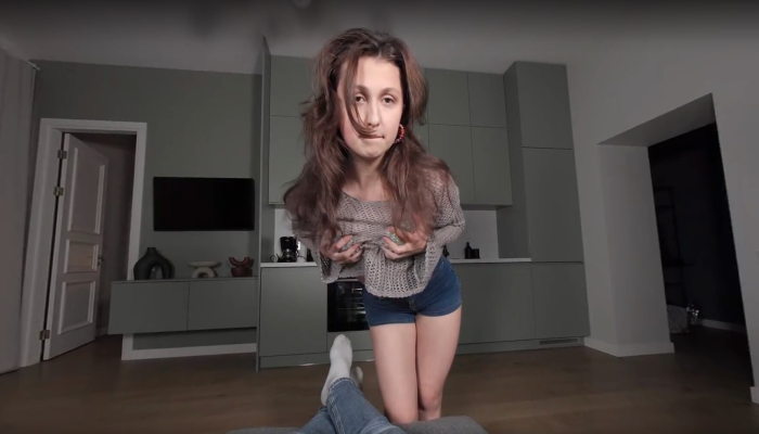 Kima Kiss Slow VR Striptease And Shy Eye Contact in Private - Image 1