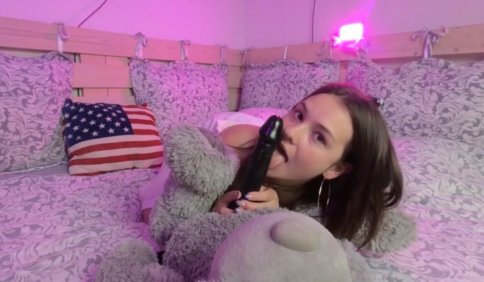 Strapon Sex With Teddy Bear in Bedroom with Euphoria - Image 1