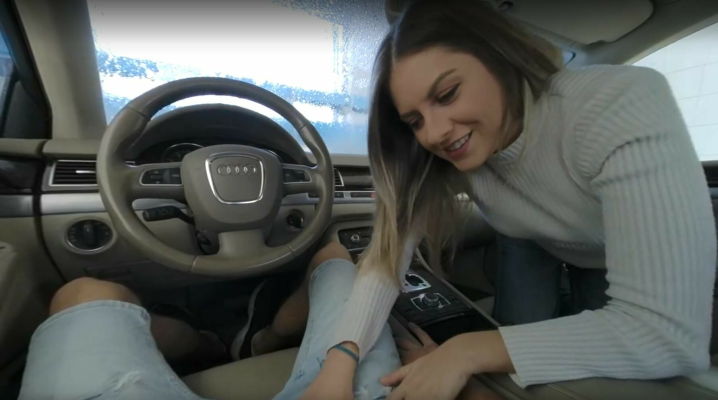 Rebecca As A Hitchhiker In A Car Wash - Image 1