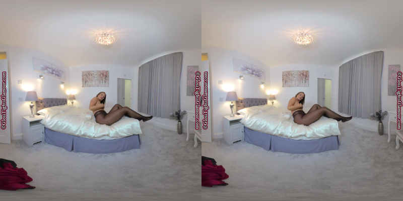 Frankie Satin Blouse With Black Skirt And Glossy Tights - Image 6